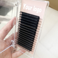 Vente en gros de plateaux d'extensions de cils en cachemire 03 05 07, courbures J B C CC D M L, marque privée, plateaux de cils individuels en velours pour volume, fournisseur