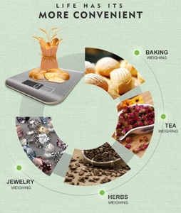 थोक उच्च सटीकता 6 किलोग्राम 0.1 ग्राम प्लास्टिक डिजिटल एलसीडी इलेक्ट्रॉनिक रसोई खाद्य पैमाने पर एक बैटरी वजन मापने वाली मशीन के साथ - Product Image 5
