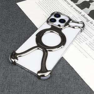 Borderless detachable magnetic stand simple high-end <b>mobile</b> <b>phone</b> case - Product Image 5