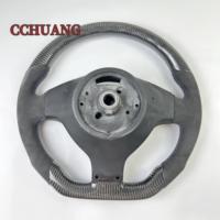 Volant en fibre de carbone de haute qualité pour BMW M3 E46 E39 E53 330ci 325i Volant de voiture personnalisé en cuir fabriqué à la main