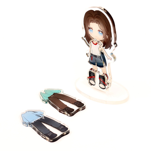 2024 Tùy Chỉnh Chéo Mặc Quần Áo <span class=keywords><strong>Acrylic</strong></span> Standee Từ Tự Làm Ăn Mặc Món Quà Mới Thiết Kế Nhân Vật Vật Vật Liệu Nhựa Cho Bạn Bè - Product Image 4