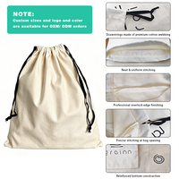 Pochette Personnalisée en Coton avec Cordon de Serrage, Sac Cadeau en Coton Biologique, Sac d'Emballage Écologique pour Bijoux, Sac de Rangement en Coton avec Cordon de Serrage