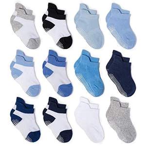 Chaussettes antidérapantes en coton pour bébé, 12 paires, chaussettes à picots respirantes pour tout-petits, chaussettes de sol intérieures pour nouveau-nés garçons et filles - Product Image 1