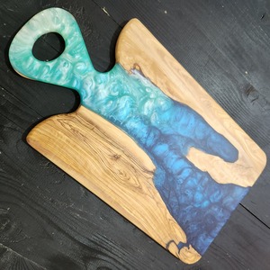 Tabla de cortar de madera de acacia grande personalizable, tabla de servicio de madera de mango Reversible para cocina, bloques de cortar para el hogar - Product Image 2