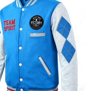 แจ็กเก็ตเบสบอลว่างเปล่าลำลองสำหรับผู้ชายเสื้อแจ็กเก็ตแบบปักอักษรอักษร2023ตามสั่ง - Product Image 4