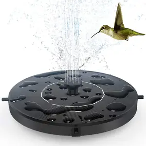 Solar Fountain With 6 Nozzles And Fixer Free Standing Floating Solar Watering Pump For Bird Bath Fish Tank Garden Pond