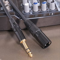 Câble microphone double blindé 1/4 6.35mm vers XLR mâle 3Pin pour console de mixage