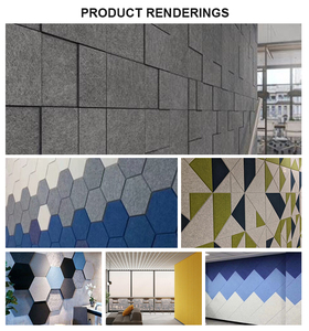 Materiale fonoassorbente del soffitto della parete di KINGMAN vari colori facoltativi ha fatto la fibra di poliestere per il magazzino della camera da letto del salone - Product Image 4