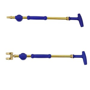 LGII Quick Connect High Low Pressure Valve <b>Set</b> Red Blue Ball Valve Brass Adapter for AC Refrigerant Service Tools - Product Image 1