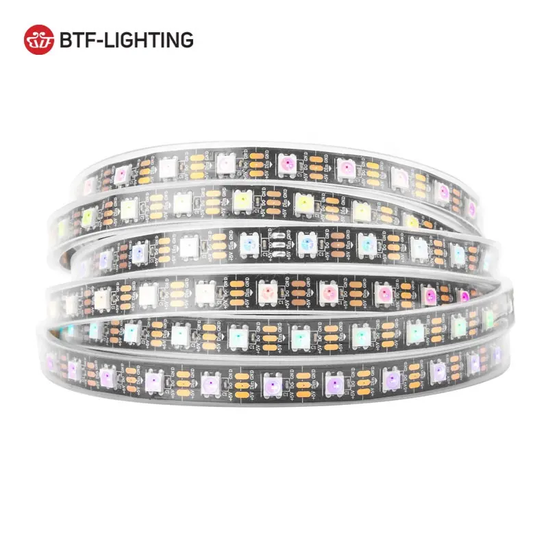 BTF Lighting ip30 ip65 30 60 96 100leds soft tape light led strip ws2812b 144pixels