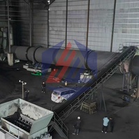 Séchoir à tambour continu en acier inoxydable pour fibres de palmier, coco et tourbe de coco, alimenté par moteur, pour l'industrie