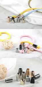 卸売耐久性のある亜鉛合金アグレットコードストッパー、ドローコード/ドローストリング用メタルチップ - Product Image 5