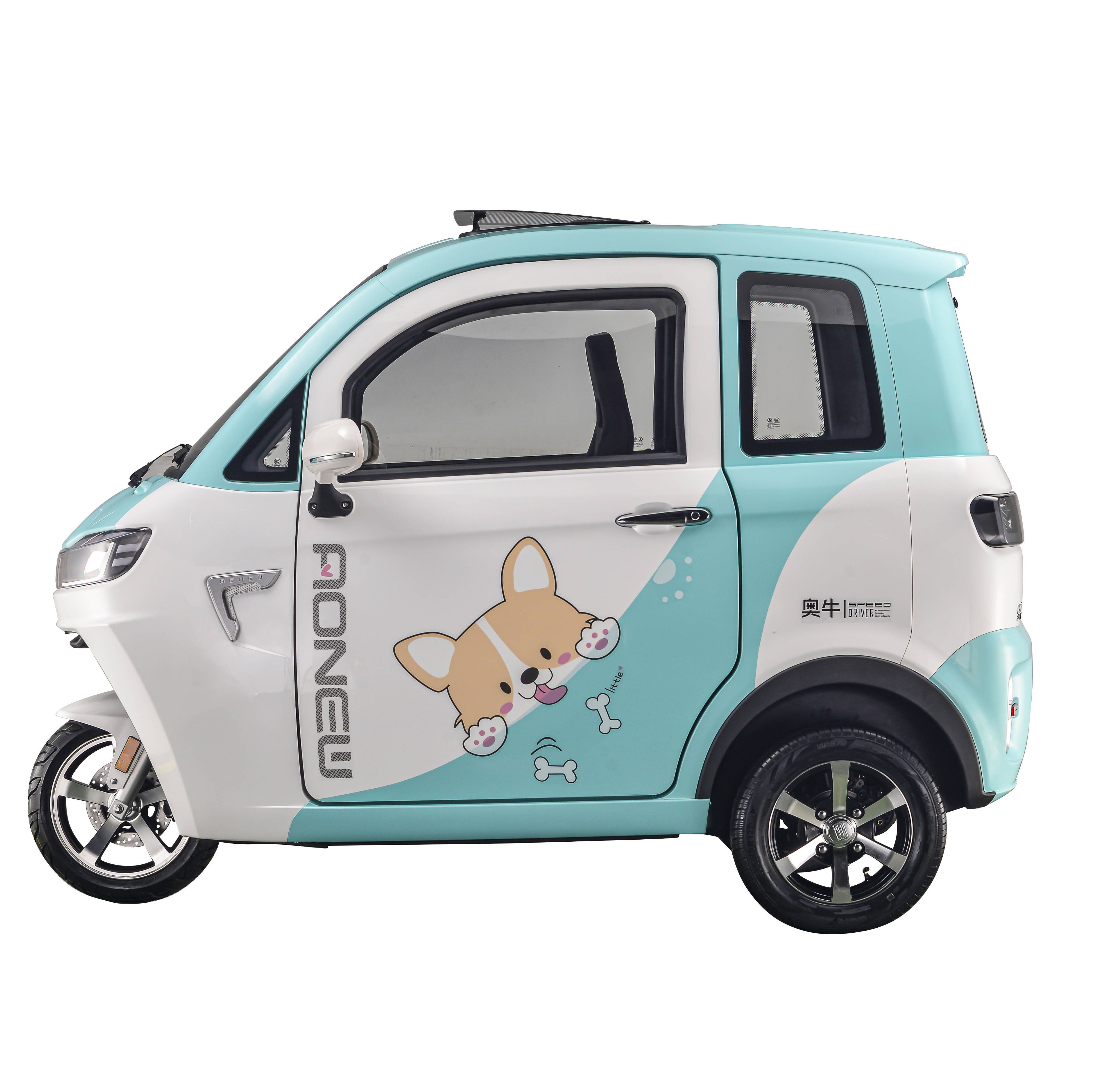 高品質Aonew新エネルギー電気最小車完全密閉型電気三輪車三輪大人|