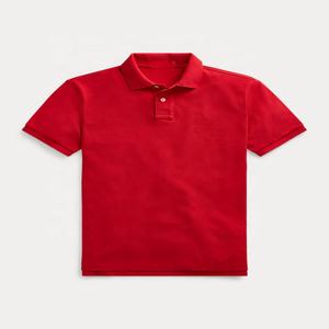 La mejor calidad 100% algodón para hombre para camisetas de polo Jersey transpirable en rojo Opciones de talla grande - Product Image 2