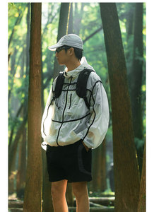 แจ็กเก็ตกันลมระบายอากาศได้ดีน้ำหนักเบาพิเศษสำหรับผู้ชายเสื้อแจ็กเก็ตกันน้ำรวดเร็วพร้อมซิปปิด - Product Image 4