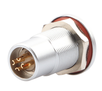 Conector hermético impermeable HHG de 4 pines, enchufe de montaje en panel, sellado IP67, directo de fábrica