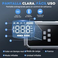 Démarreur de moto portable ODM personnalisé 1000A 10000mAh 12V 6-en-1 avec compresseur d'air 150PSI, gonfleur de pneus et éclairage LED intelligent