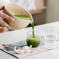 Ensemble de bols à matcha en céramique durables OEM en gros avec fouet en bambou pour les amateurs de cérémonie du thé