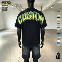 T-shirt personnalisé de haute qualité à bas prix, t-shirt graphique surdimensionné, streetwear imprimé, t-shirt en coton vintage, vêtements pour hommes