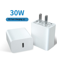 Gan pd chargeur rapide 20w 30w gan eu type usb c chargeur mural de téléphone bloc en vrac téléphone 20w chargeur type usb c