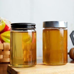 Pot en verre Ergo de 150 ml, 180 ml, 280 ml, 380 ml, 500 ml, qualité alimentaire, pour le stockage du miel, de la confiture, avec couvercle, pour le pâté de foie de poulet, emballage de conteneur - Product Image 4