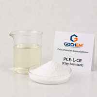 Gochem Liquide PCE à excellente résistance à l'argile, 50% de matière sèche, Superplastifiant Polycarboxylate Ether, Réducteur d'eau