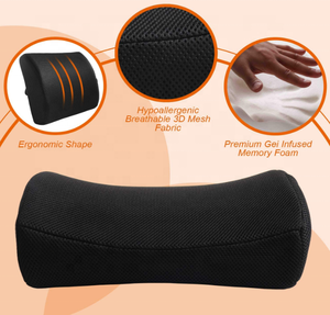 Nhà Máy Bán buôn 100% Bộ nhớ bọt thoải mái trở lại đệm 3D kỹ thuật thắt lưng hỗ trợ gối massage vuông văn phòng xe Ghế - Product Image 3