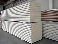 Panel Sandwich Murah dan Tahan Lama Berinsulasi Rock Wool/Polyurethane/EPS/PIR untuk Panel Dinding Ruang Pendingin