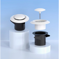 Diffuseur d'air rond moderne pour CVC, 4, 5, 6, 8 pouces, en ABS, pour plafond et mur