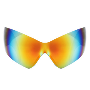 <b>Clutch</b> - Modern Rimless Oversized Color Pop Curved Sunglasses - Product Image 3