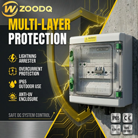 Boîtier de Combinaison Solaire DC 2 Entrées 1 Sortie 600VDC IP65 Étanche avec Protection Contre les Surtensions et les Surcharges