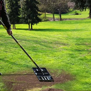 JH-Mech OEM Farm oder Garten einfacher Montage schwerlast grau Pulverbeschichtet Eisen Metall Rasennivellierungs-Rak