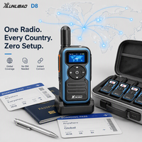 Radio bidirectionnelle portable XUNLIBAO 4G LTE PoC, mini talkie-walkie de poche D8, batterie amovible, type-C, pour les voyages d'affaires, les salons professionnels