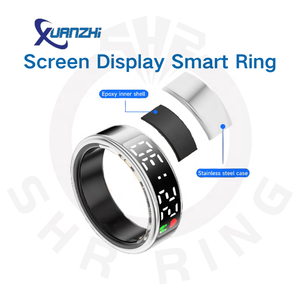 Bague connectée de suivi d'activité électronique avec écran, NFC, Wi-Fi, compatible Android/iOS, suivi de fréquence cardiaque et de sommeil, application, fonction de défilement <span class=keywords><strong>TikTok</strong></span> - Product Image 2