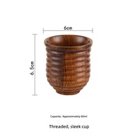 Tasse à café en bois foncé faite à la main avec soucoupe assortie, mug en bois écologique classique, logo gravé personnalisé pour la maison ou le café