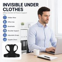 Cinturón Corrector de Postura Ajustable de PU con Malla Transpirable Invisible Bajo la Ropa para Trabajo de Oficina - Proveedor Mayorista OEM