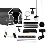 Profilé en aluminium pour plafond tendu en PVC, rail magnétique, profilé LED en aluminium pour tissu PVC souple, éclairage sur rail LED - Prix de gros