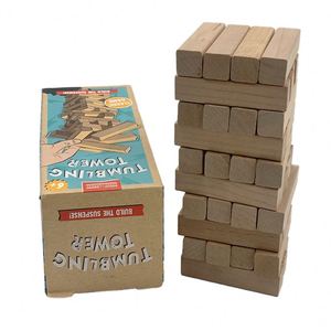 Nouveau jeu économique de blocs de construction en bois personnalisés, tour en bois, jeu de tour à empiler, jeu d'extérieur - Product Image 5