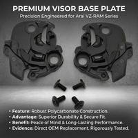 Kit de remplacement de plaque de base VZ- (matériau PC, taille unique) pour visière de casque de moto VZ-RAMVAS-Z SZ-R VAS SZ-R, plaque d'engrenage pivotante