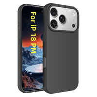 Coques de téléphone portable en TPU souple transparent noir mat pour iPhone 18 17 16 Pro Max, dos lisse anti-traces de doigts