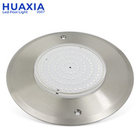 Lumière LED subaquatique HUAXIA IP68 étanche en résine, plate et fine de 8 mm, en acier inoxydable 316, pour piscine, étang et jardin, avec télécommande