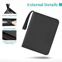 Classeur de cartes MIO personnalisé à 9 pochettes, capacité de plus de 450 cartes, en cuir PU protégé, avec fermeture éclair, pour cartes de sport et photos