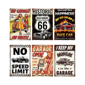 Plaque en métal sur le thème de la fée vintage au design personnalisé en vente en gros plaque de sérigraphie rétro en fer blanc pour la décoration murale du bar et du <span class=keywords><strong>garage</strong></span> - Product Image 4