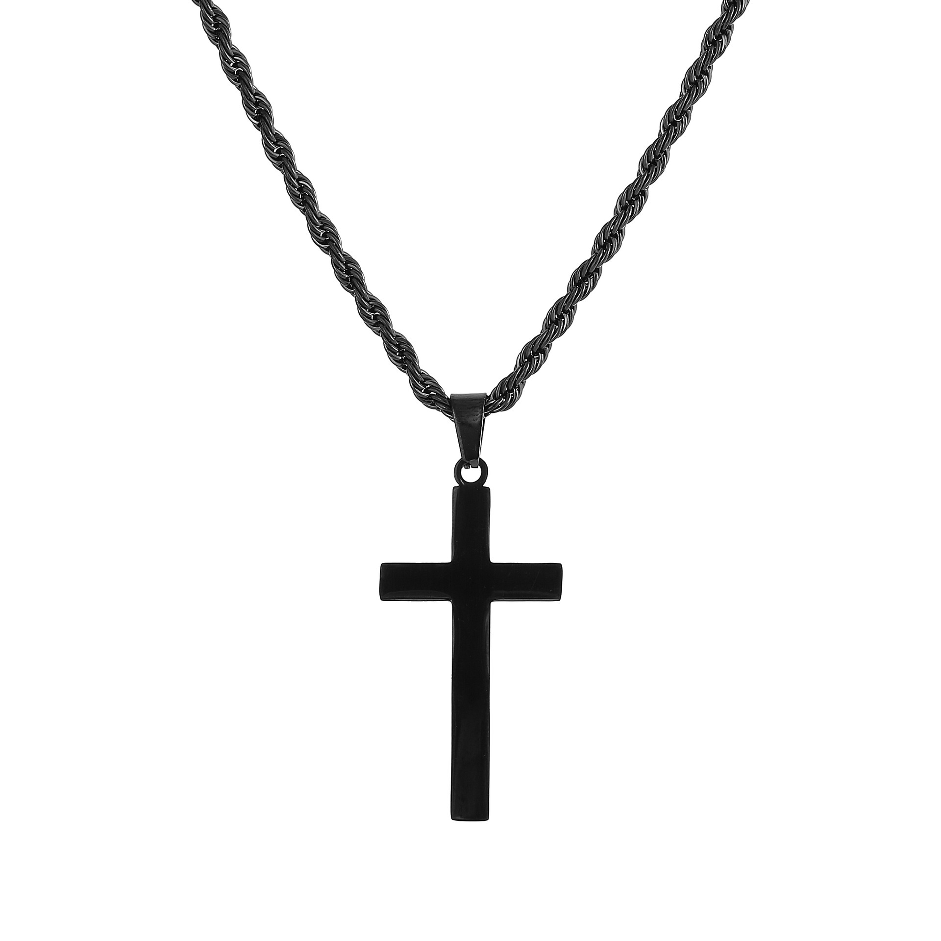 Outer hole cross twist chain black