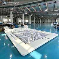 Promotion estivale : Piscine flottante gonflable portable pour yacht, mer et piscine, avec filet, pour loisirs et divertissements marins