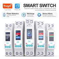 Disjoncteur intelligent WiFi ATELE 1P réglable de 1 à 63A, compteur d'énergie LED, minuterie, télécommande, compatible Smart Life, Alexa, Google Home