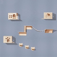 Meubles pour animaux de compagnie chat mural cadre d'escalade pour chat, saut, escalade, mur fixe chat arbre mural