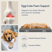Lit orthopédique pour chien avec soutien complet, imperméable, motif dessin animé, moderne, mousse alvéolée, housse amovible, canapé pour animaux de compagnie
