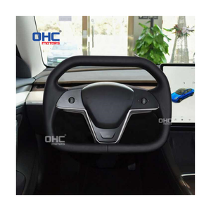 Volant chauffant en cuir de style Cybertruck personnalisable pour 2023 2024 Volante Tesla modèle 3 Y volant Ohc moteur - Product Image 1