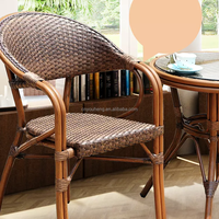 Aluminium-Legierung Französischer Bistro-Esszimmerstuhl-Set mit Koriander-Design für Villa, Küche, Schlafzimmer, Komfortable Klappbare Gartenmöbel